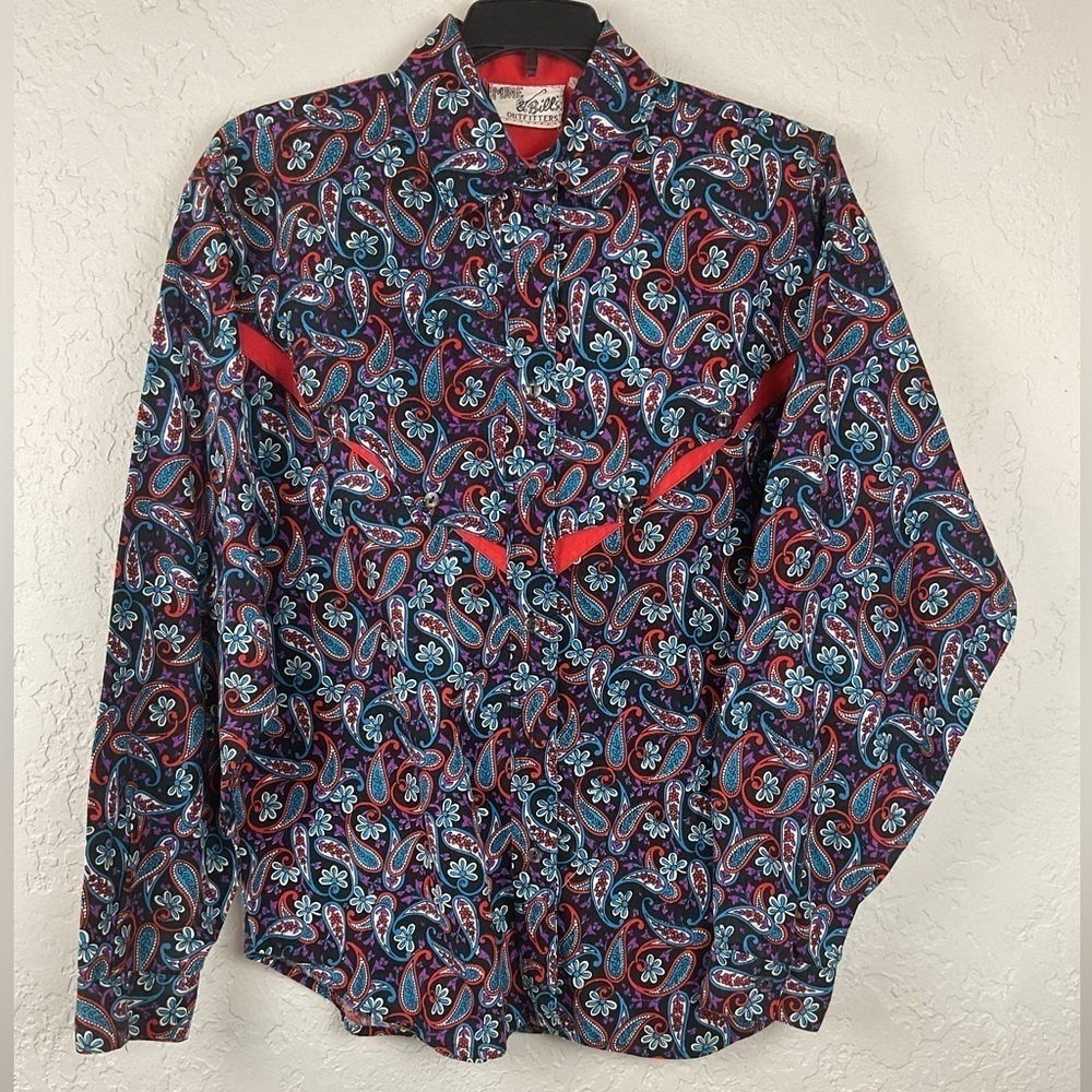 Vintage Mine & Bill’s Outfitters Long Sleeve Button Down Western Paisley Shirt S - Picture 2 of 10